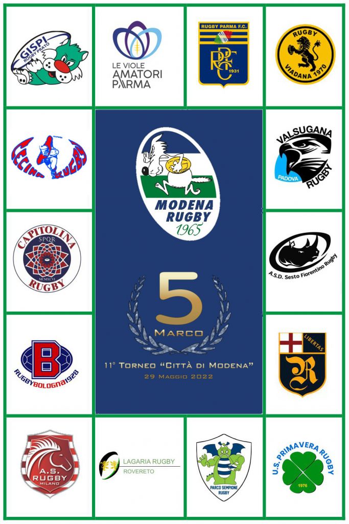 11° Torneo Città di Modena ecco le società iscritte! Modena Rugby 1965