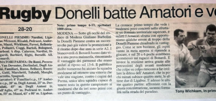 1998: Piemme Donelli batte Amatori Parma